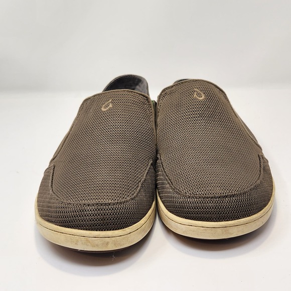 Olukai Mens Nohea Mesh Slip On Boat shoes Size 9.5 M Brown Green Comfort Casual main image 5